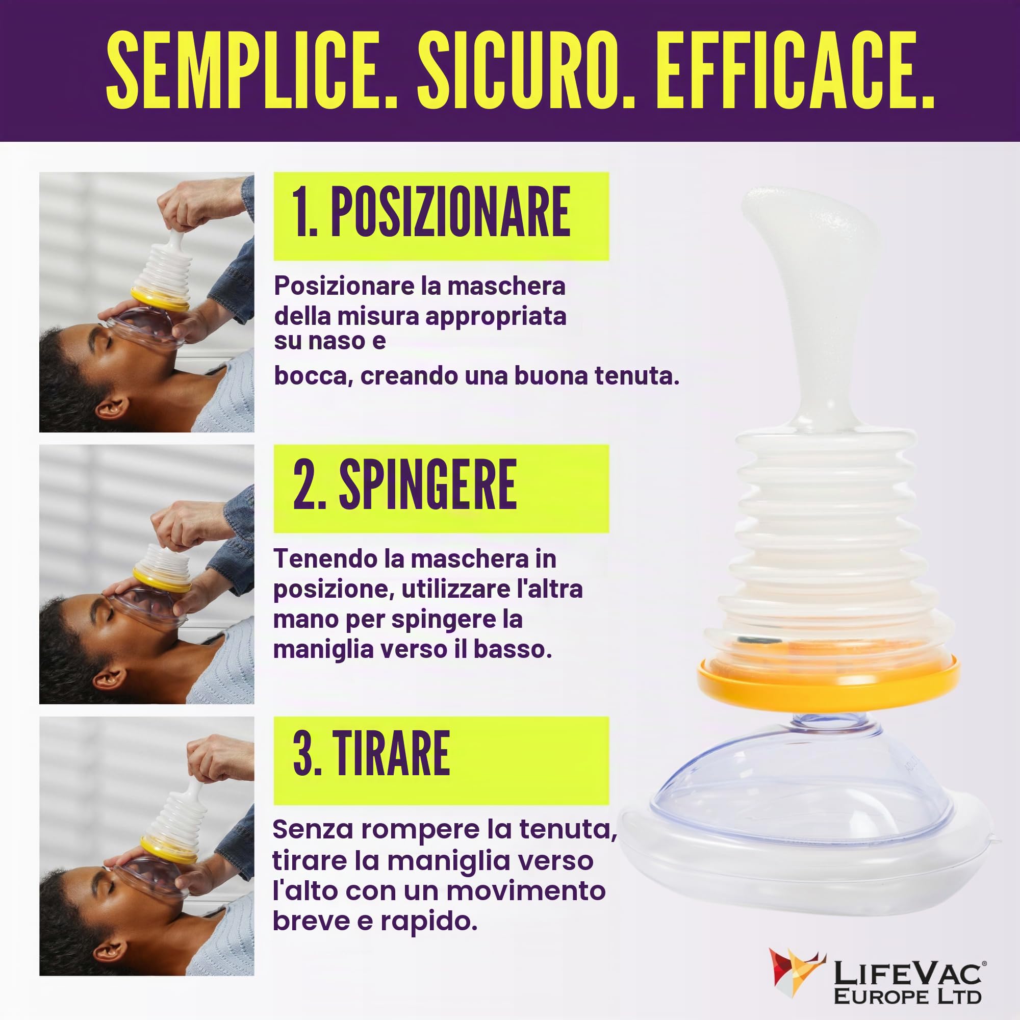 LifeVac – Dispositivo anti-soffocamento – Kit domestico