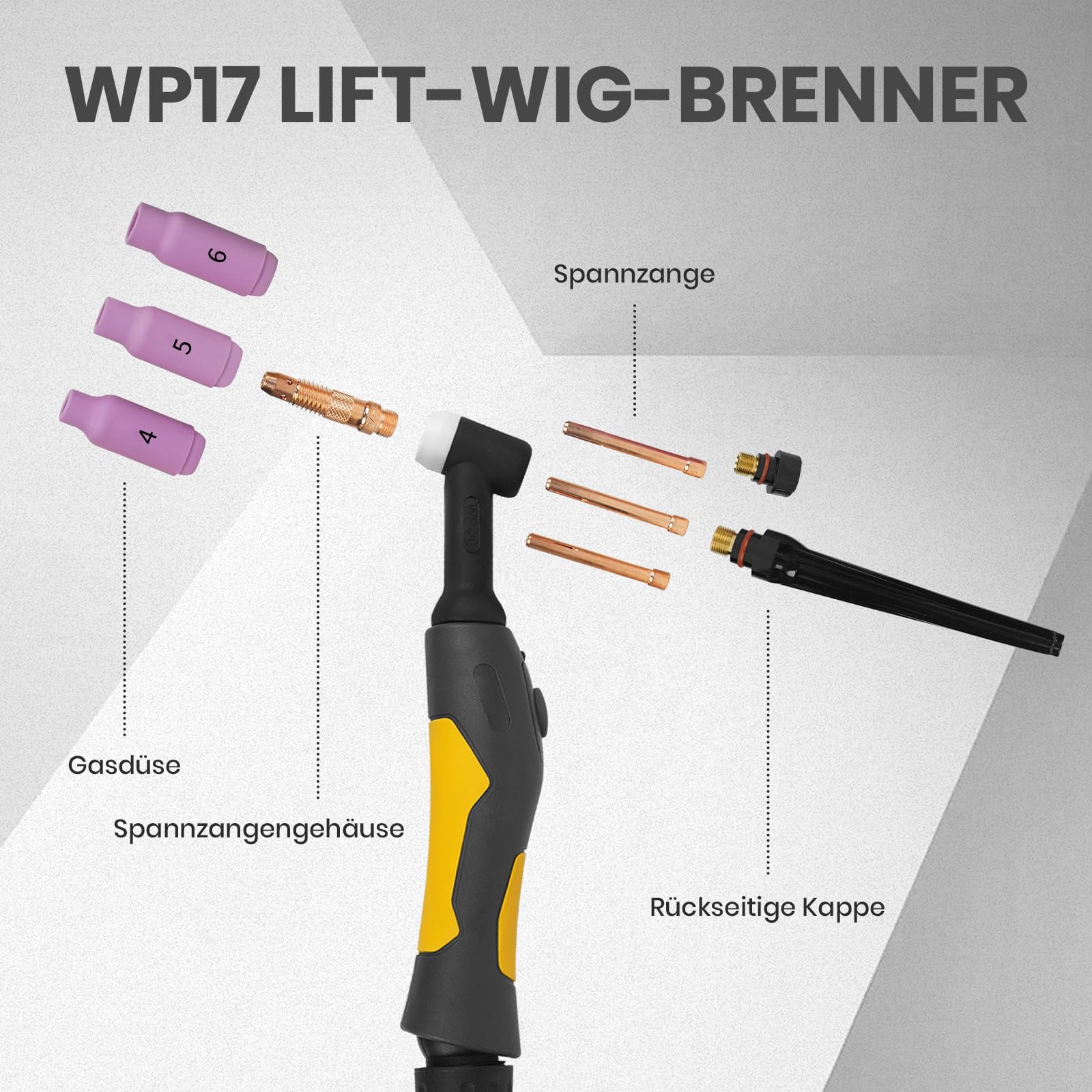 WIG Schweißgerät 120A DC Lift TIG MMA 2-in-1 IGBT Inverter, einstellbare Gasnachströmzeit 1-10s, für Edelstahl Stahl Autoreparatur Heimwerker, 220V