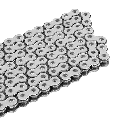 Miniatura 7 de Caltric Cadena de transmisión blanca de 525 pasos de 120 eslabones sin perforación compatible con ATV  UTV  Quad  Lado X lateral  motocicleta