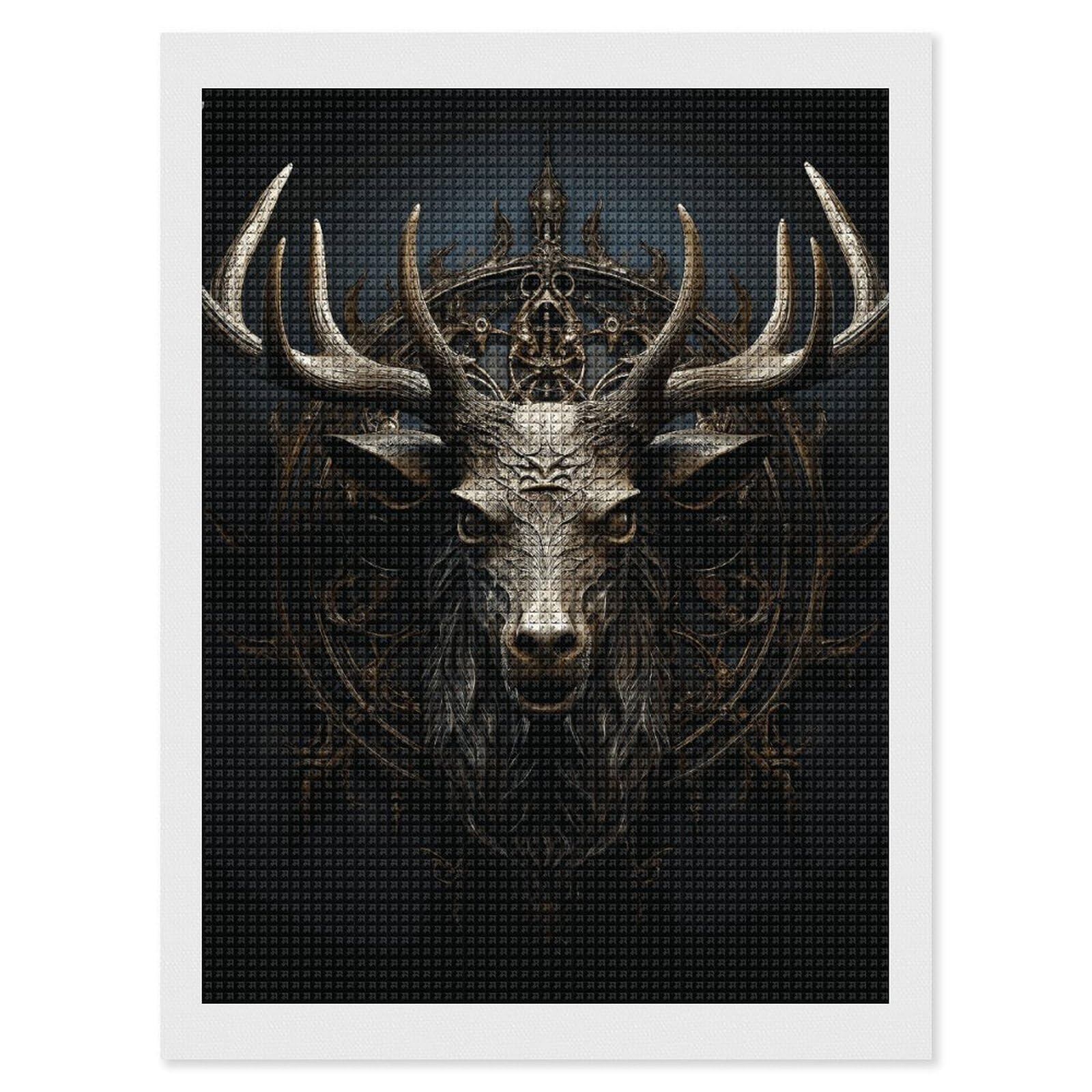 Antlers Diamond Art Kits for Adults, DIY 5D Diamonds Painting Kits for Beginner, Round Full Drill Diamond Dots Painting, 12"x16" Diamonds Pictures Gem Art and Crafts Wall Decor