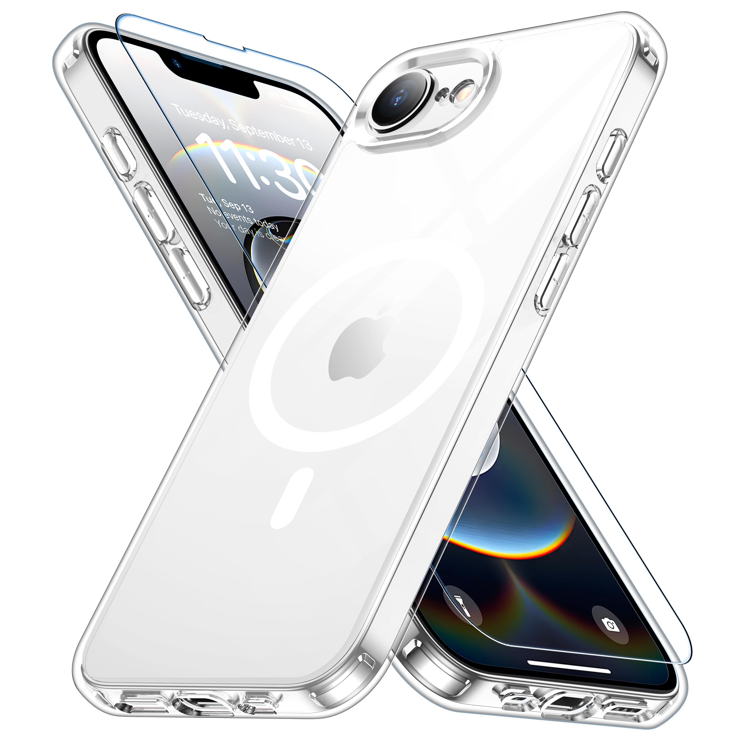 Amazon.co.jp: iPhone 16e ケース クリア 【Magsafe対応・米軍規格 