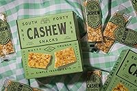 Vista 4 de South 40 Snacks Crunchy Cashew Bar, Just 4 Ingredients, Touch of Honey (40g Bar, Pack of 12)