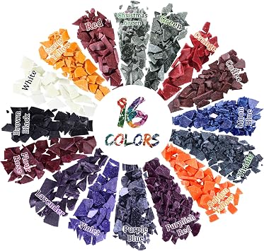Renfio 16 Colors Candle Dye - 0.17oz/5g Each for Soy Wax | 54.4b Wax Making Accessories - Highly Concentrated Coloring Chips for Candle Making Supplies