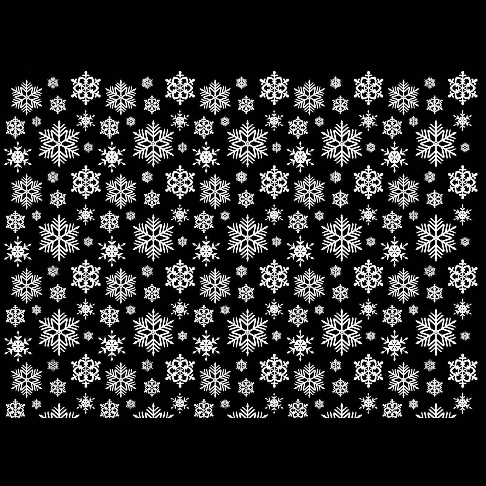 Snowflakes 1 pc 5 x 7 Inch White Fused Glass Decals