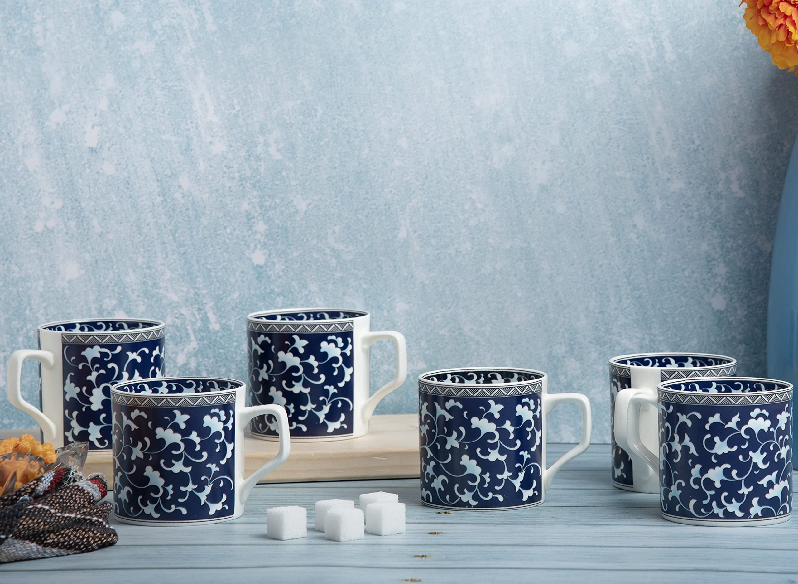 MRD Coffee Mugs Set of 6 250Ml Capacity (Double Tone)