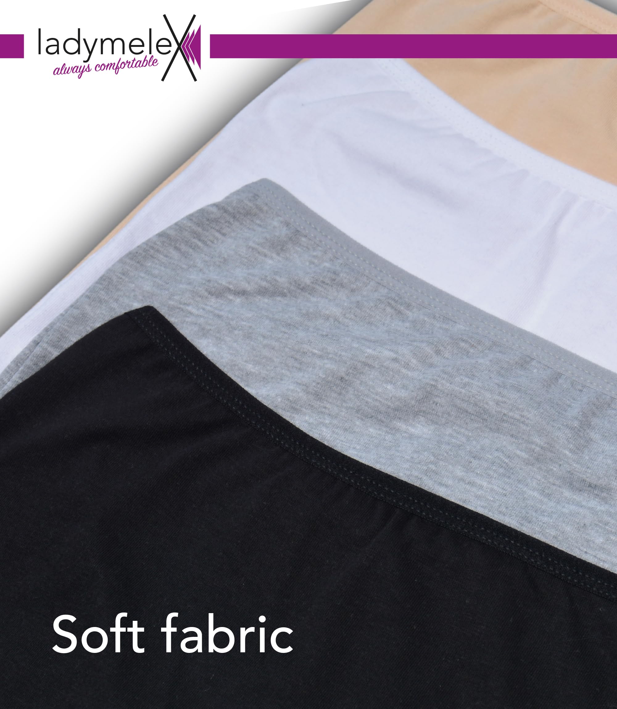 Calzoncillos bóxer de Seguridad algodón para Mujer Paquete de 4
