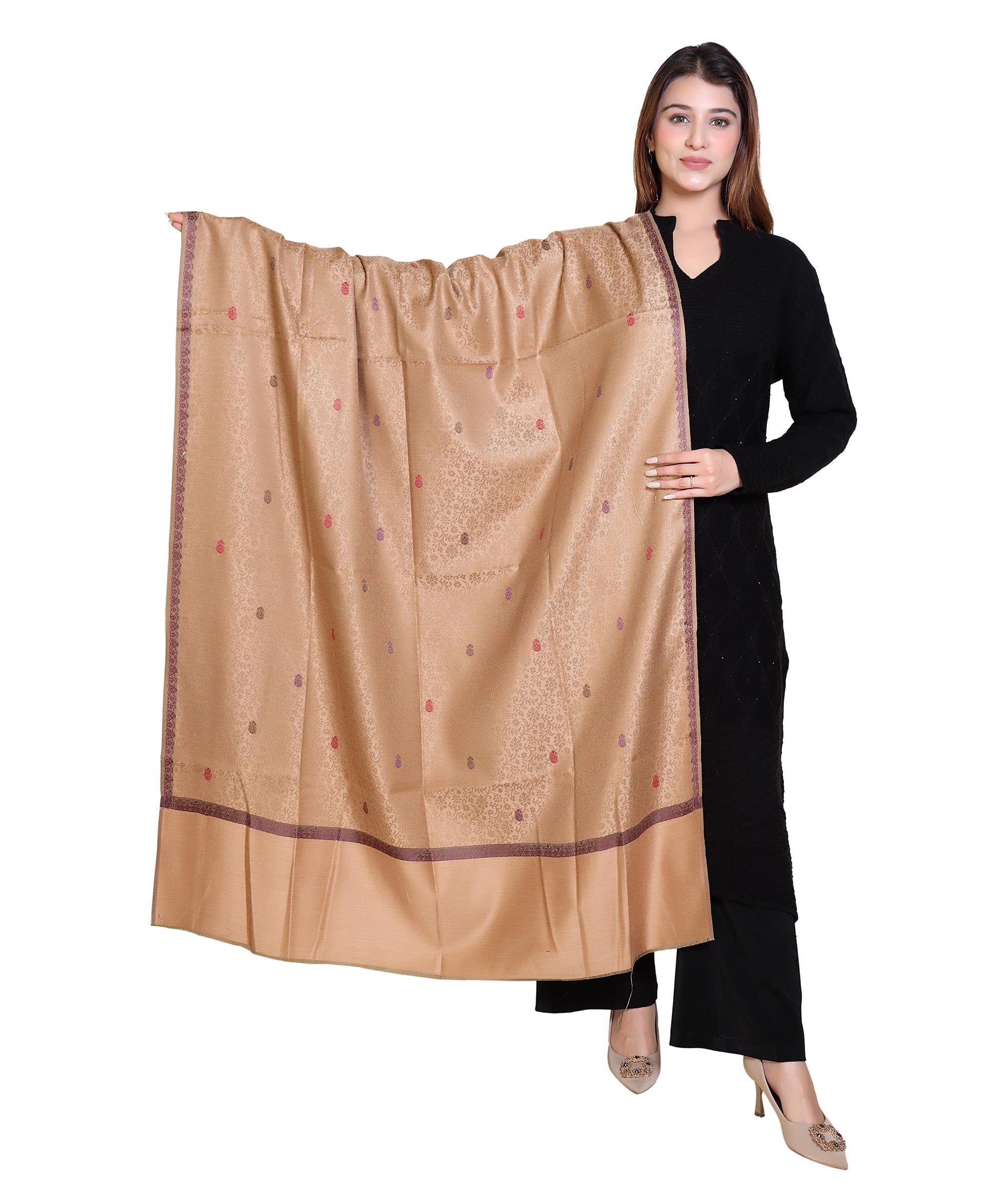 vasaba Winter Wear Acro Viscose (40X80 inches) Woven Design Shawl For Women's (SH8SZKR)-picture-15