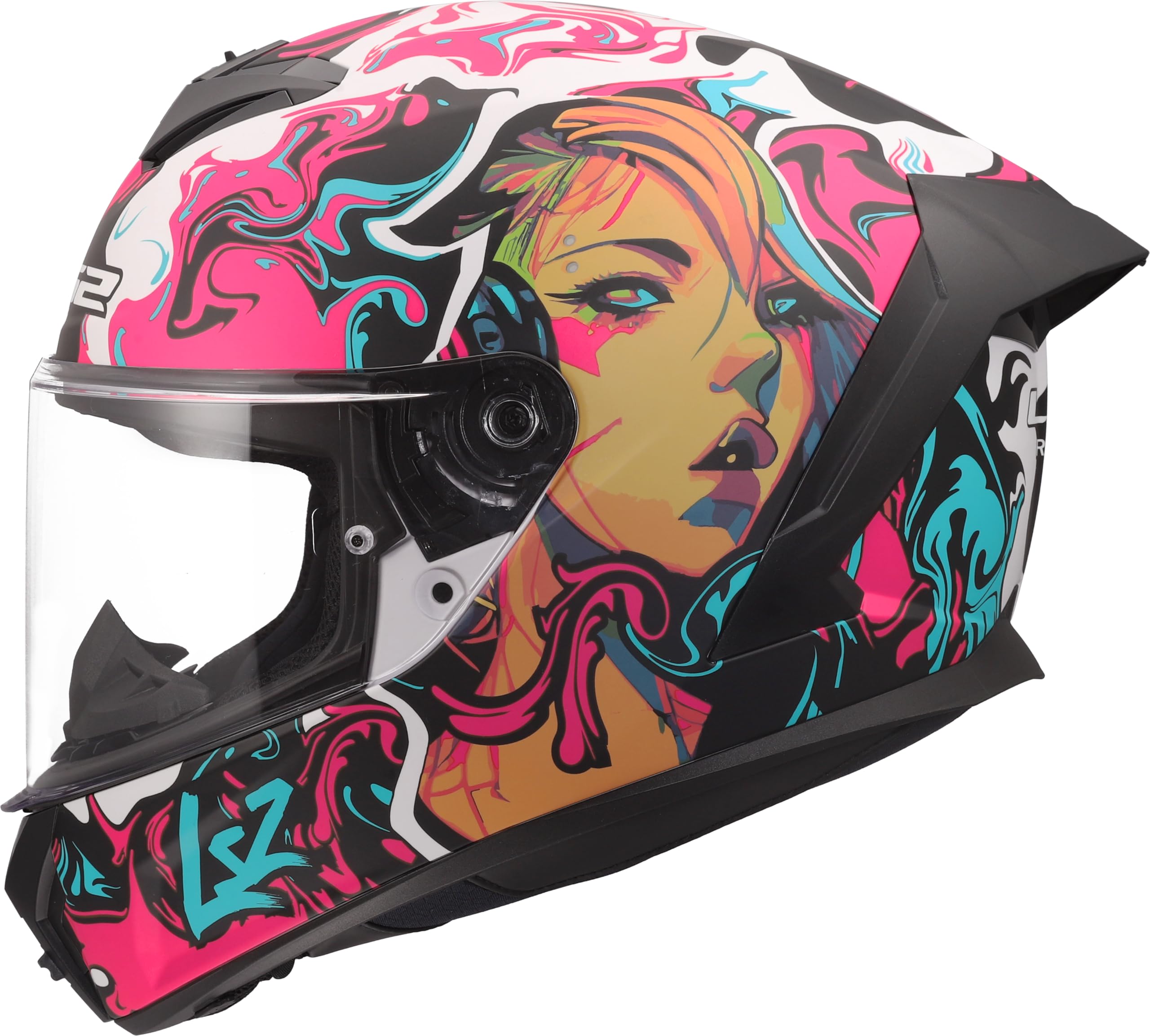LS2, Casco Moto Integral RAPID III CYBERG Purple Cyan, XS