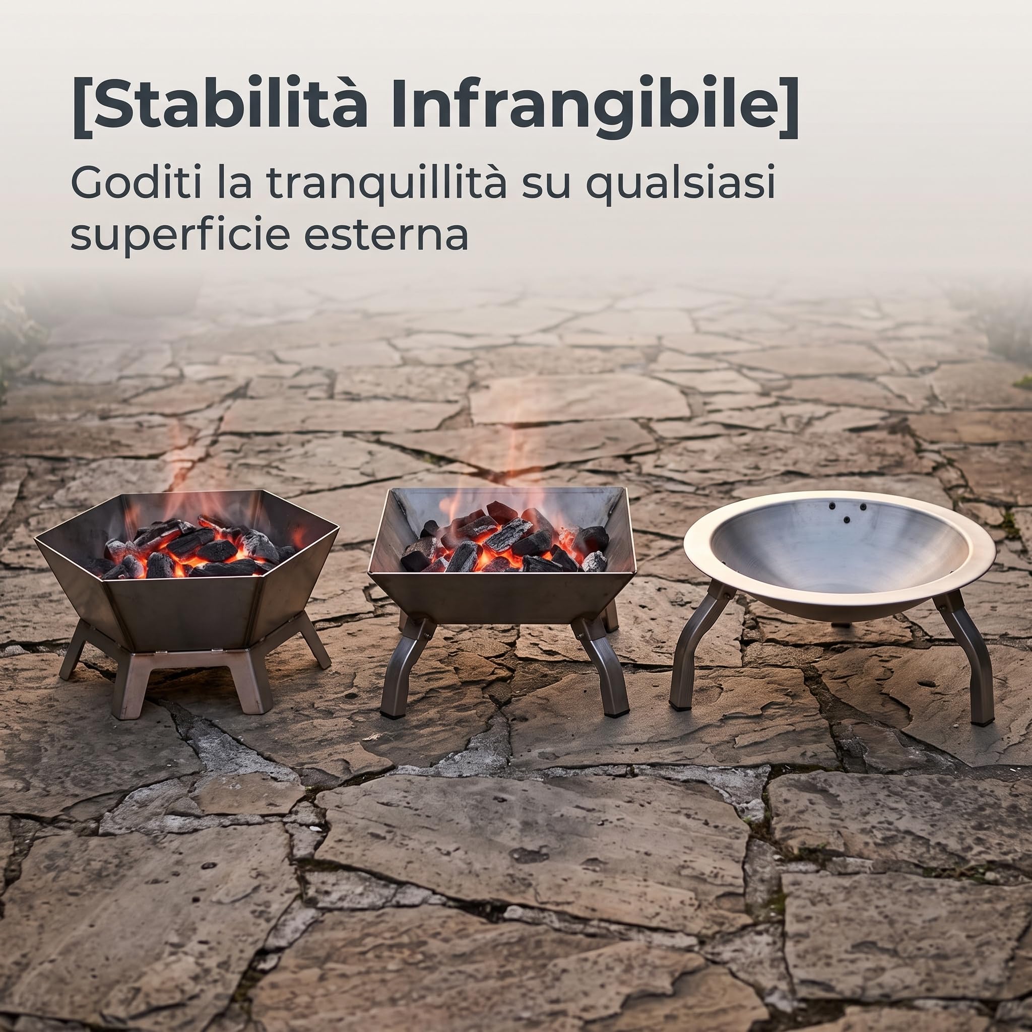 Barbecue Portatile per Esterni, Griglia Pieghevole per Campeggio, per Cucinare, Carbone di legna senza fumo da 10 libbre