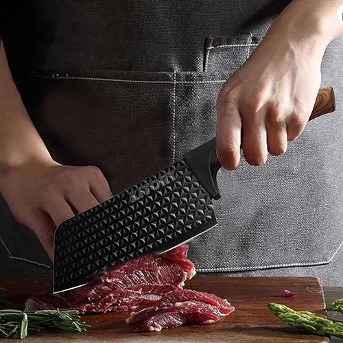 Miniatura 3 de Kitory Juego de cuchillos de carnicero, juego de 5 cuchillos de cocina japoneses antiadherentes, incluye cuchilla, cuchillo de chef Santoku,