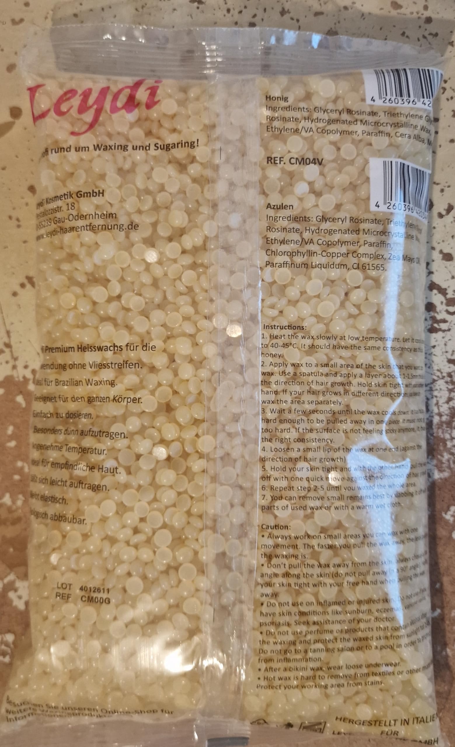 Leydi PREMIUM Heisswax Honig 2Kg