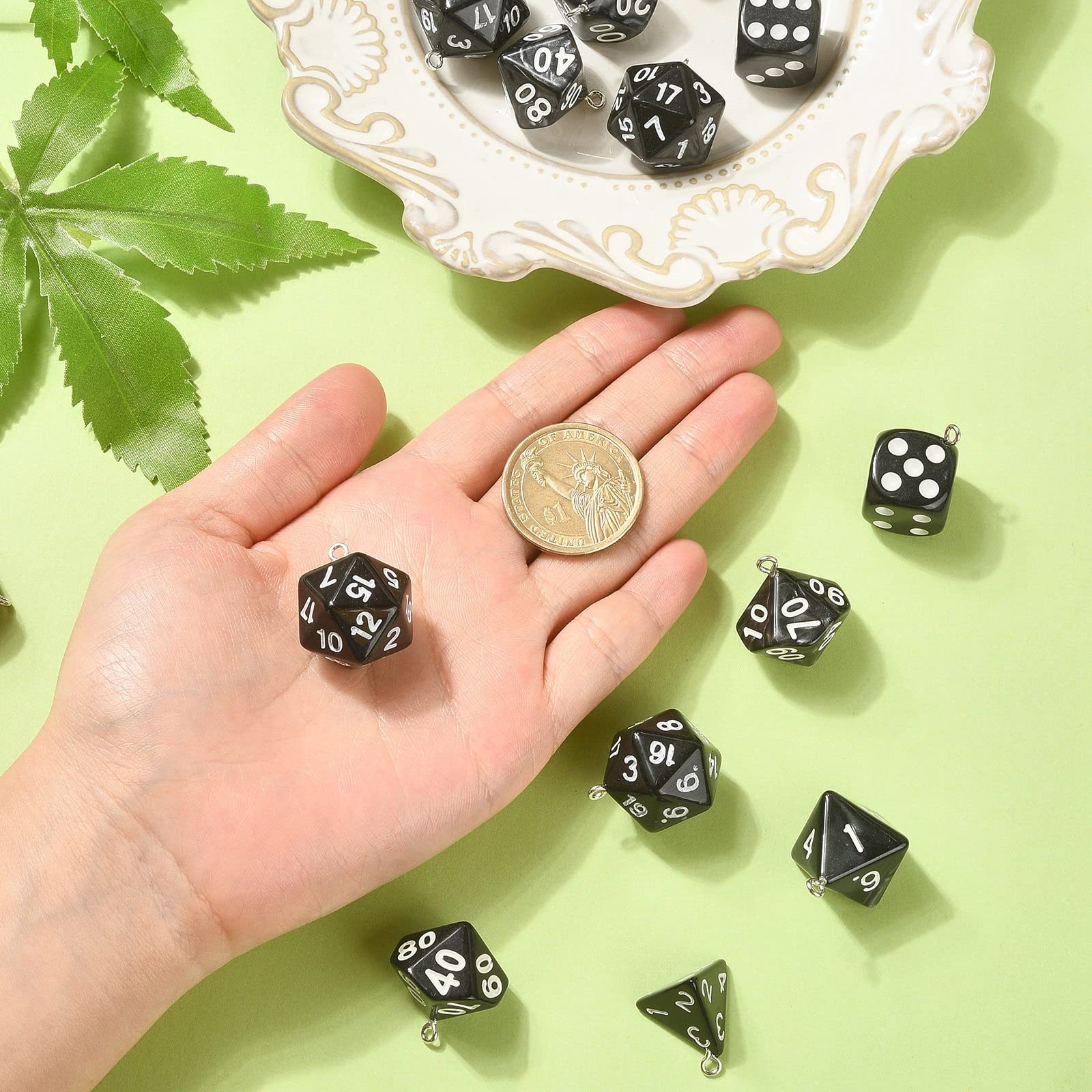 Juego De Dados De Resina, 7 Piezas Juego De Dados Poliédricos Morados Dados Poliédricos Dados