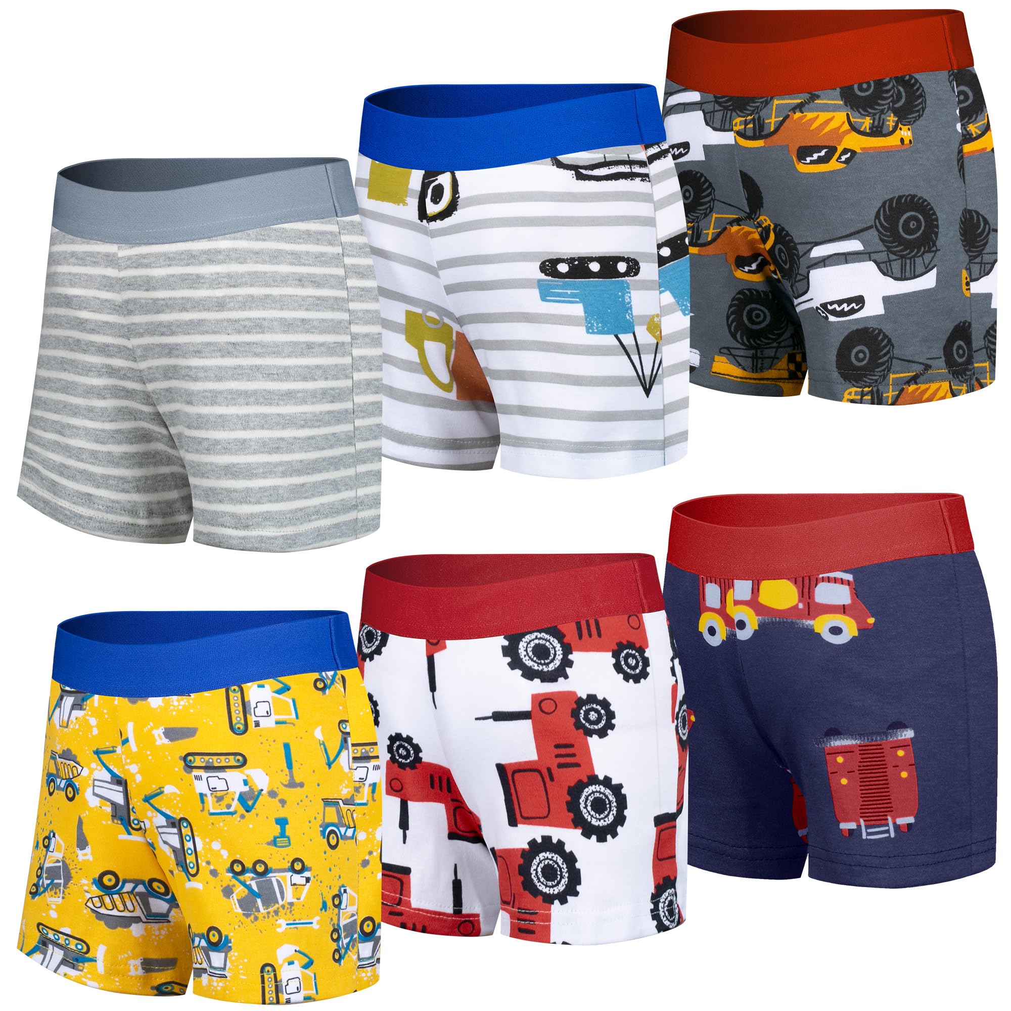 BIG ELEPHANT 6er-Pack Töpfchentraining Unterwäsche für Kleinkinder – 100% Baumwolle Lernhose für Jungen & Mädchen, Waschbare Trainingsunterhose im Boxer-Stil