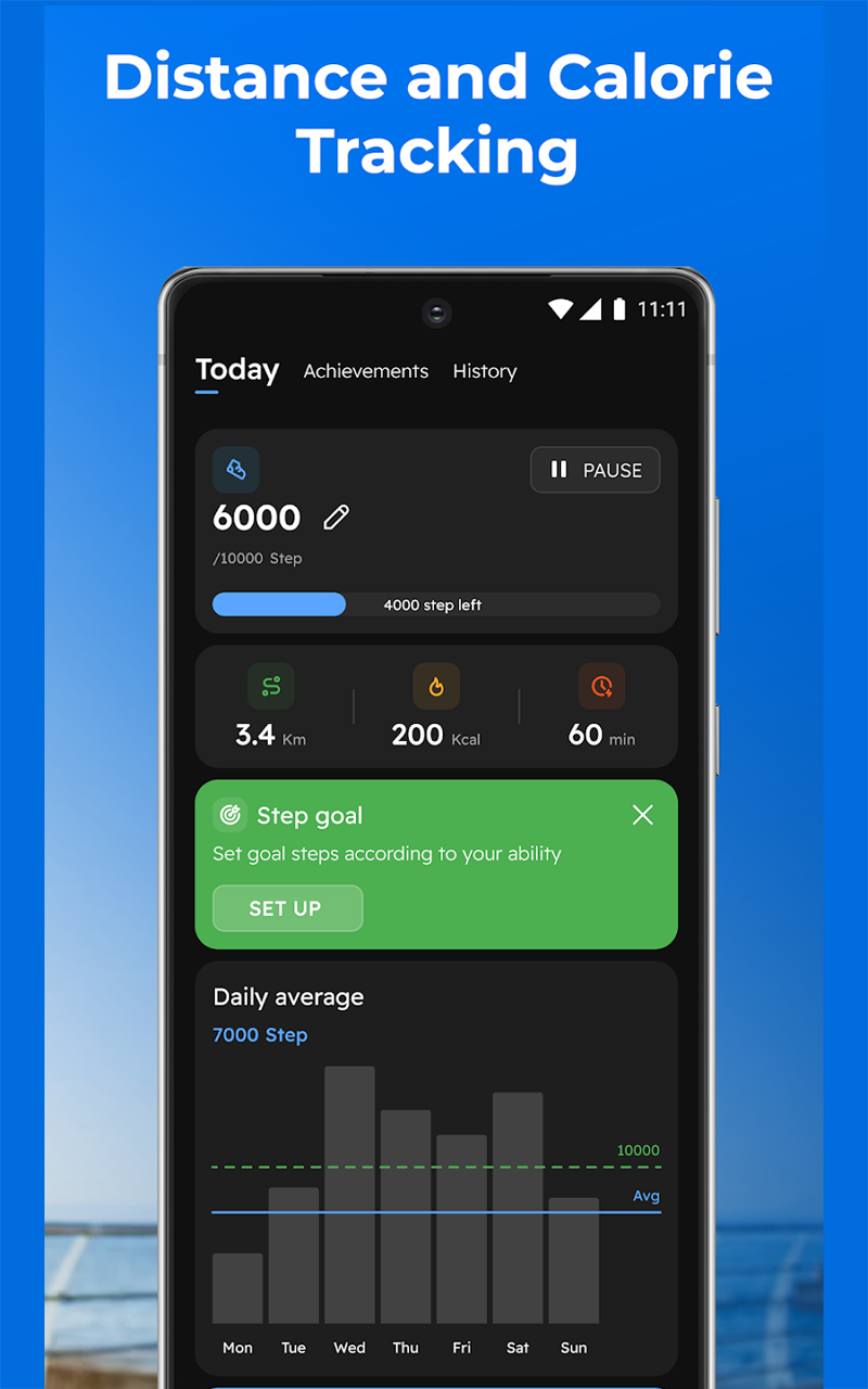 Pedometer Step Counter, Pedometer For Walking & Running, Step Tracker