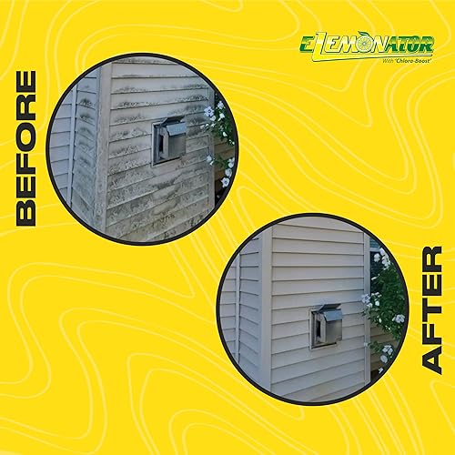 Miniatura 4 de Elemonator Tensioactivo de lavado doméstico para limpieza de revestimientos, techos y hormigón, aditivo blanqueador, jabón suave, 12 galón, 64 onzas