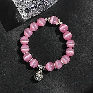 Pulsera de ópalo de 12 mm con una Sola Vuelta y selección (Rosa)