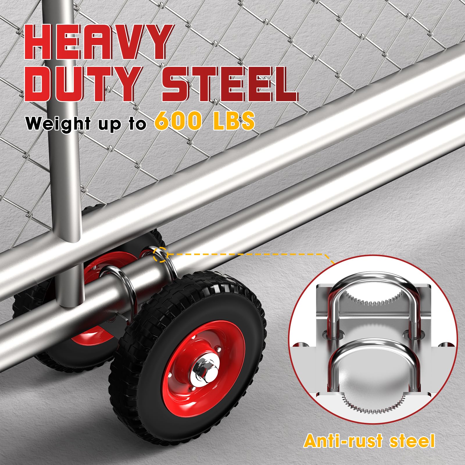 8-Inch Heavy Duty Gate Wheel, Driveway Fence Rolling Gate Wheels — Amazon image 3
