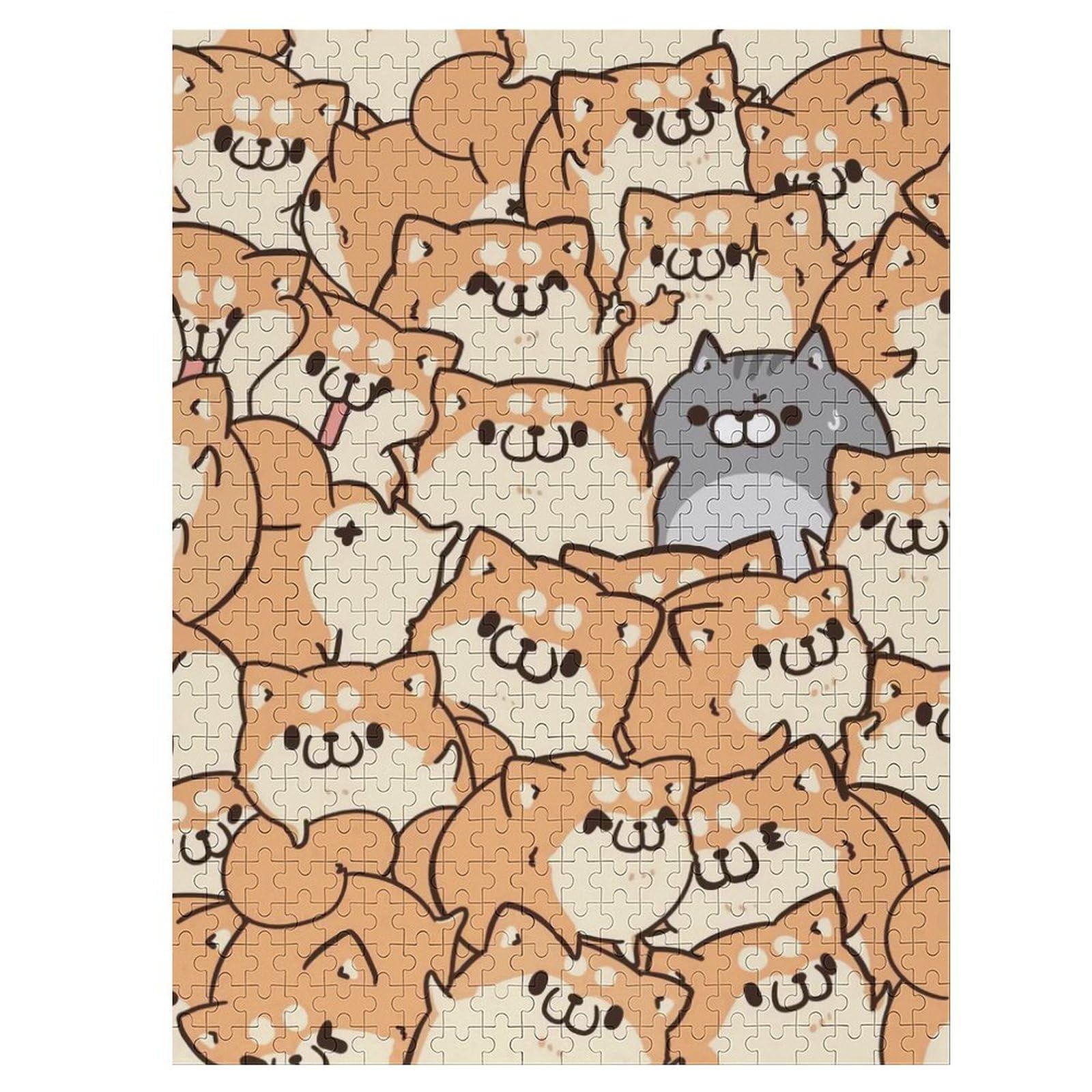 Amazon.co.jp: ジグソーパズル 500 PCS ピース ボンレス 犬 と