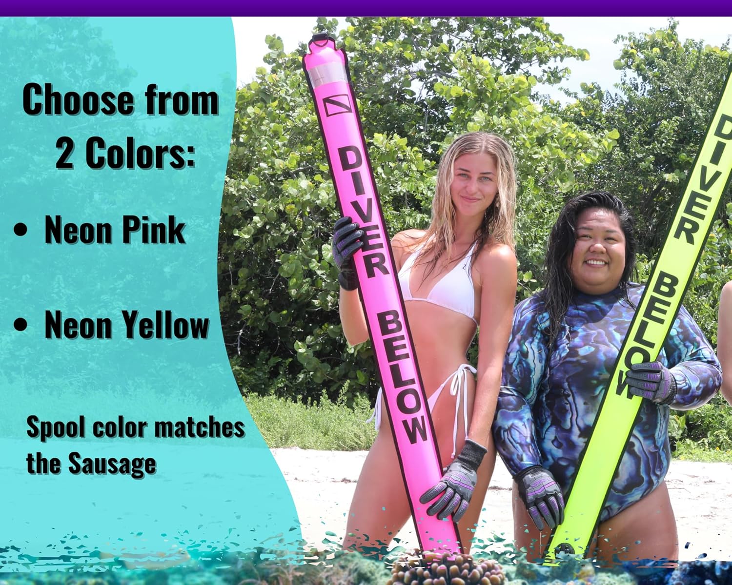 6ft (1.83M) Safety Sausage/Surface Marker Buoy