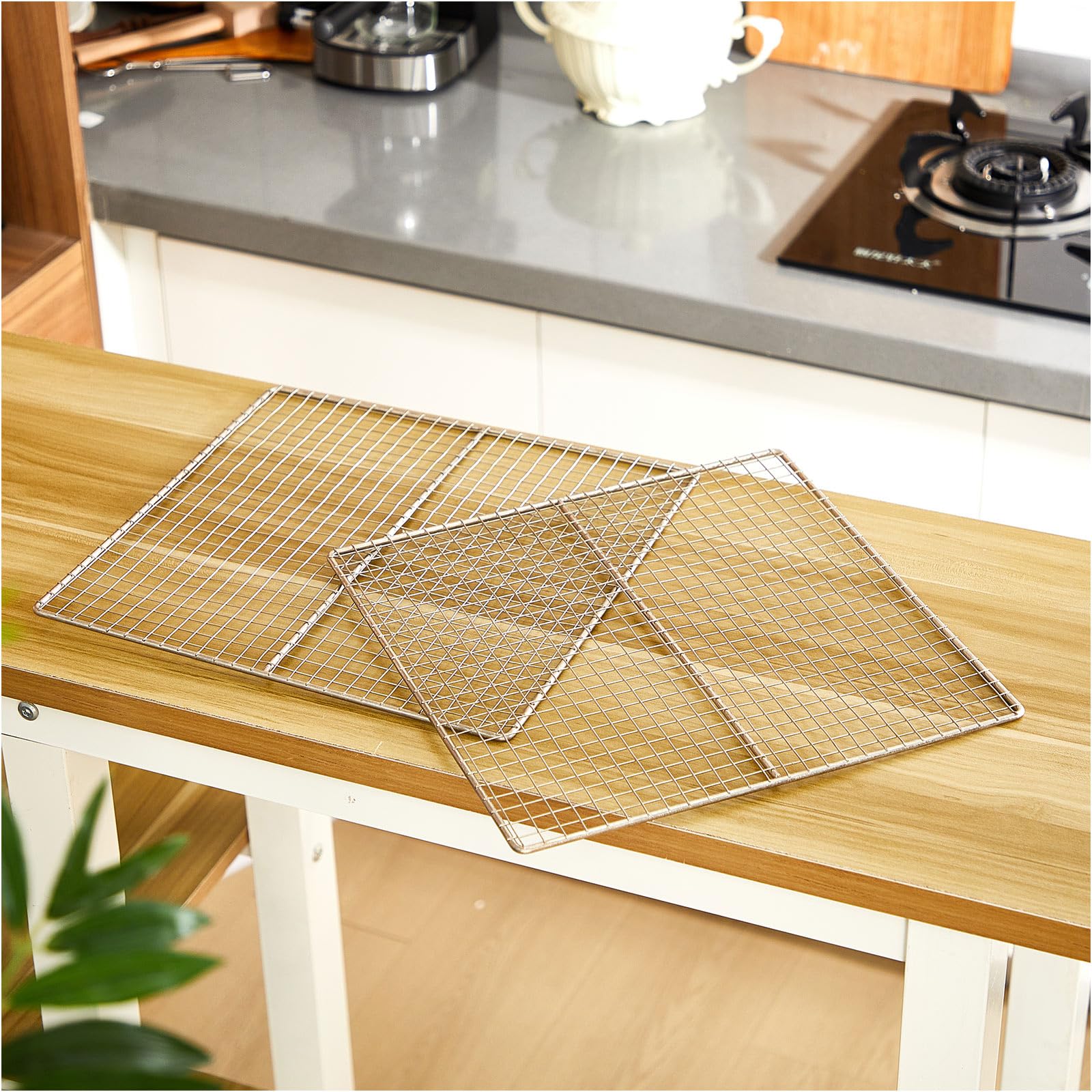 4 piezas de 13.5 x 13.5 pulgadas pantalla de freidora de acero inoxidable accesorios para freidora rejilla de freidora 4