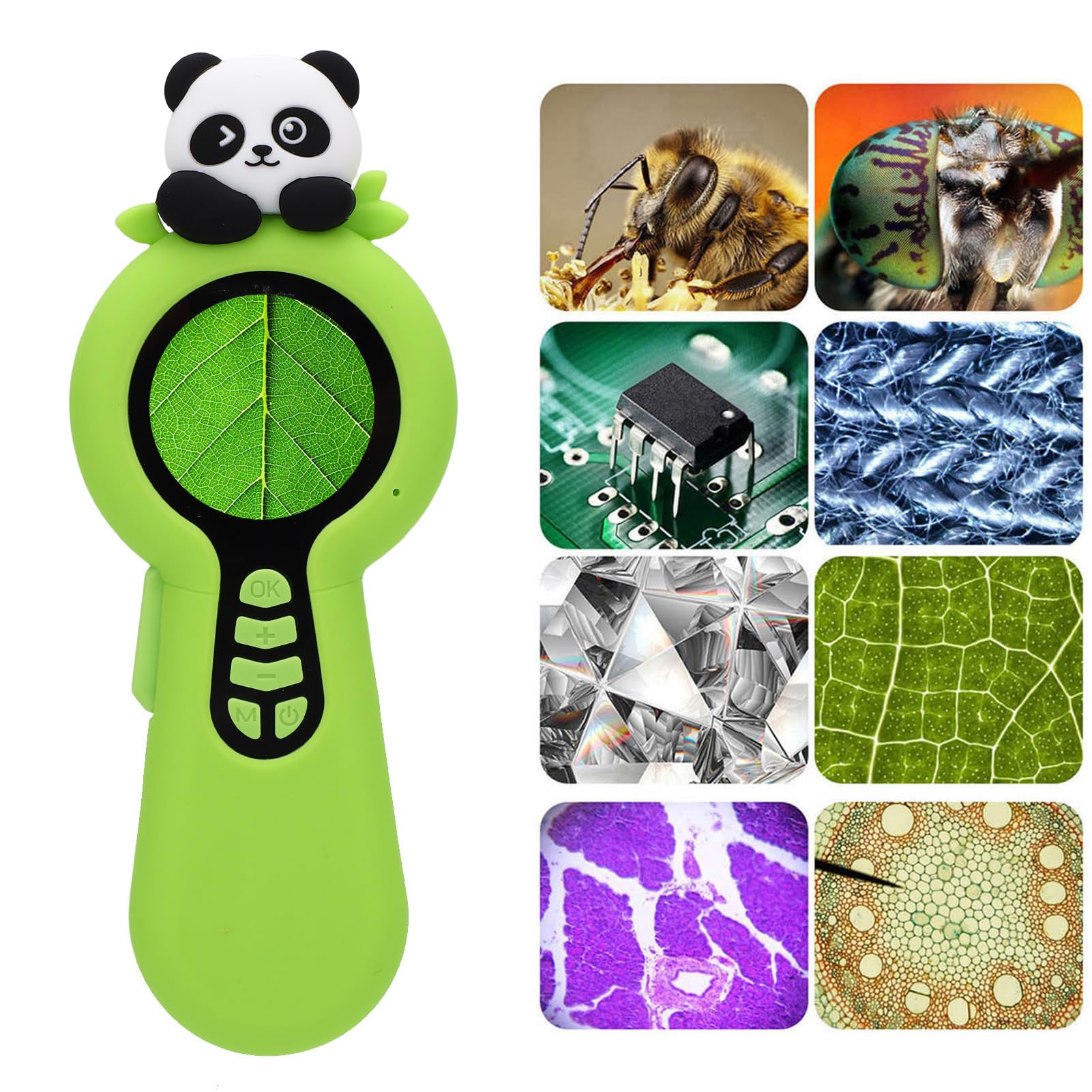 Cocoarm Microscopio para Niños, Microscopio de Bolsillo de Silicona para Niños con Pantalla de 1,5 Pulgadas, Aumento de 200X, Zoom Digital 5X HD 1080P, Enfoque Automático para Pequeños Que Aprenden