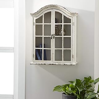 Deco 79 18162 Wood Metal Wall Cabinet, 22" x 28"