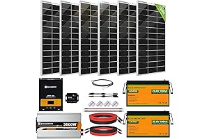 Pro ECO-WORTHY 1200W 24V 5.5KWH Lithium Battery Solar System Pro Off Grid