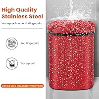 Vista 3 de Basurero de acero inoxidable con sensor automático de 13 galones, sin contacto, cubo de basura de cocina de alta capacidad con tapa para el hogar