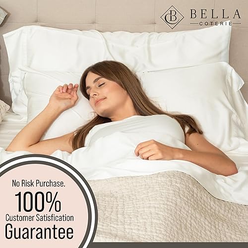 Miniatura 5 de Bella Coterie - Sábana bajera ajustable de viscosa de bambú de lujo, 100% cultivada orgánicamente, ultrasuave, refrescante para personas que duermen