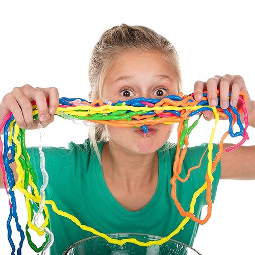 Miniatura 10 de Steve Spangler Science Kit de lujo String Slime, incluye rosa, azul, amarillo y transparente (3.4 onzas cada uno) - Kit de experimentos científicos