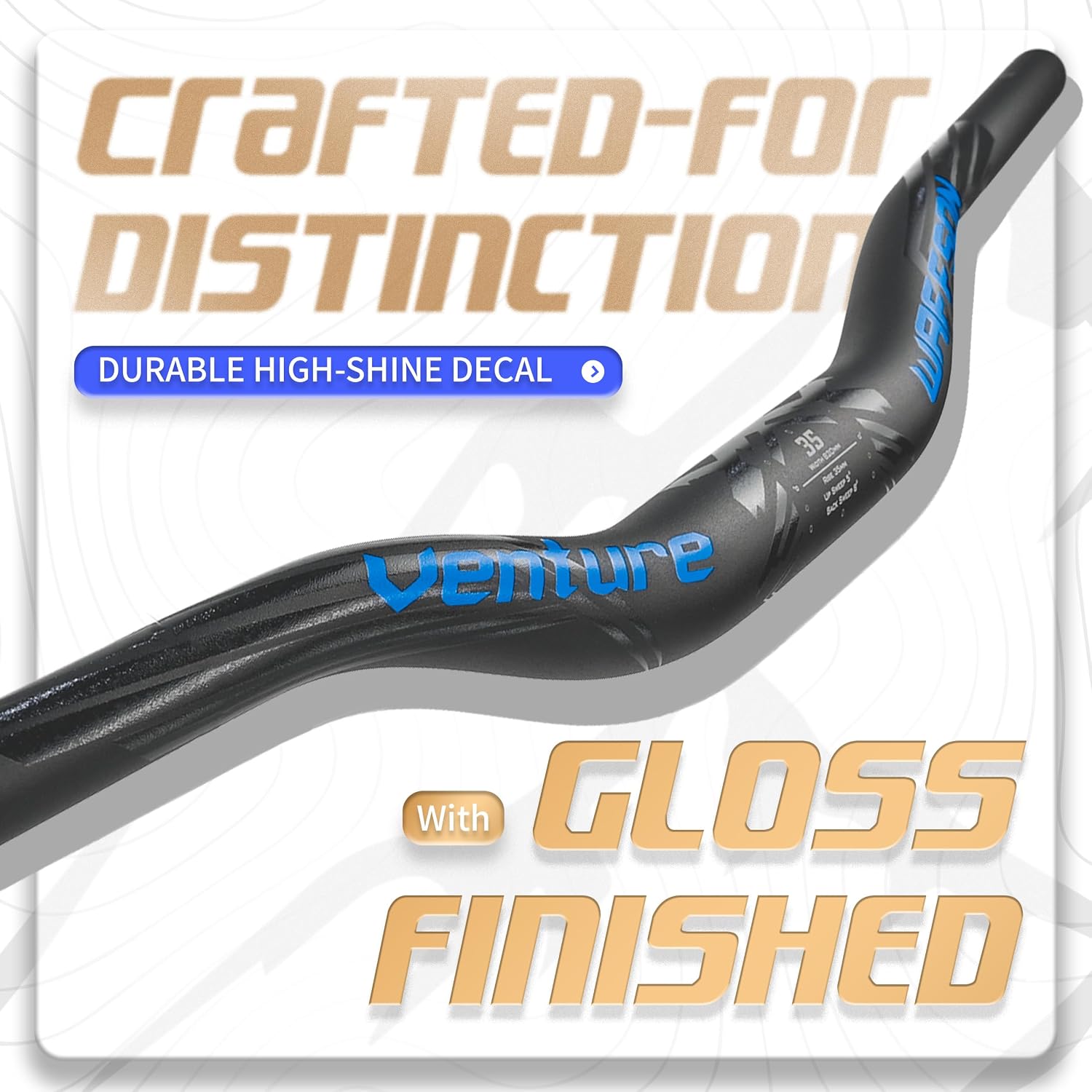 WFS Venture 35 x 820mm Handlebar 35mm Rise, Black x Blue