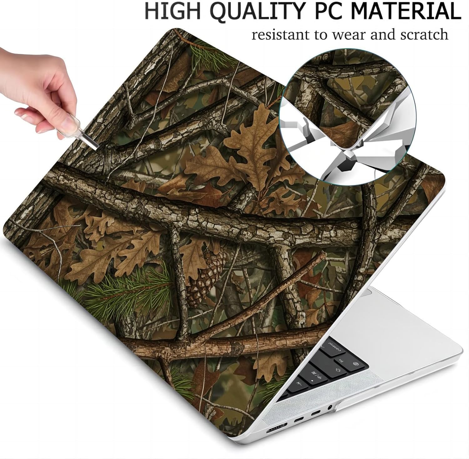 Compatible with MacBook Neo 13-inch, Hard Shell Case with Keyboard Cover and Screen Protector (A3404 A18 Pro chip, 2026 Release) - Camouflage MC22838