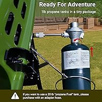 Vista 7 de Brand-Man Propane Gas Grill, Portable Standup Grill with Folding Cart & Push-Button Ignition, Ideal for Camping, Tailgating, BBQ, Backyard, Patio &