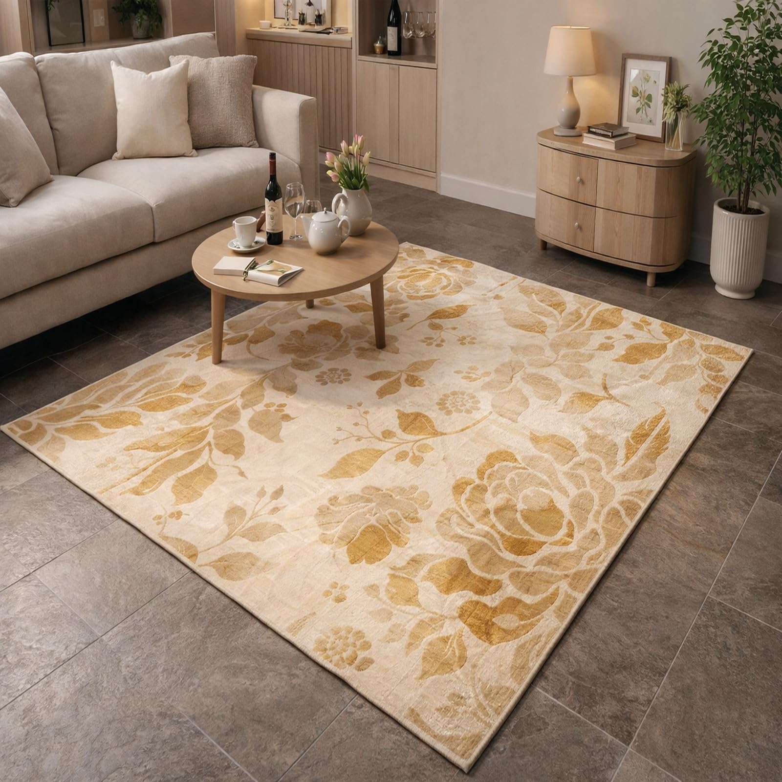 Alfombras de pelo corto antideslizantes Rururug de 160 x 230 cm con base de seguridad estable