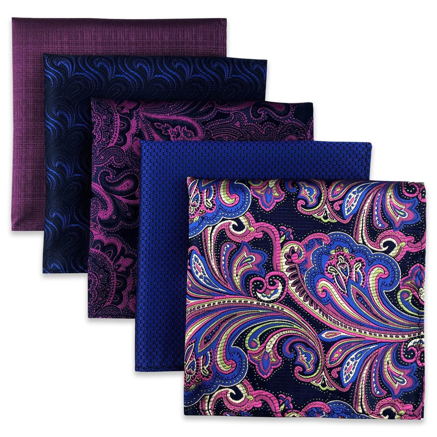 S&W SHLAX&WING 5 Pieces Pañuelo De Bolsillo Para Hombre Handkerchiefs Set para chaqueta de traje — view 9