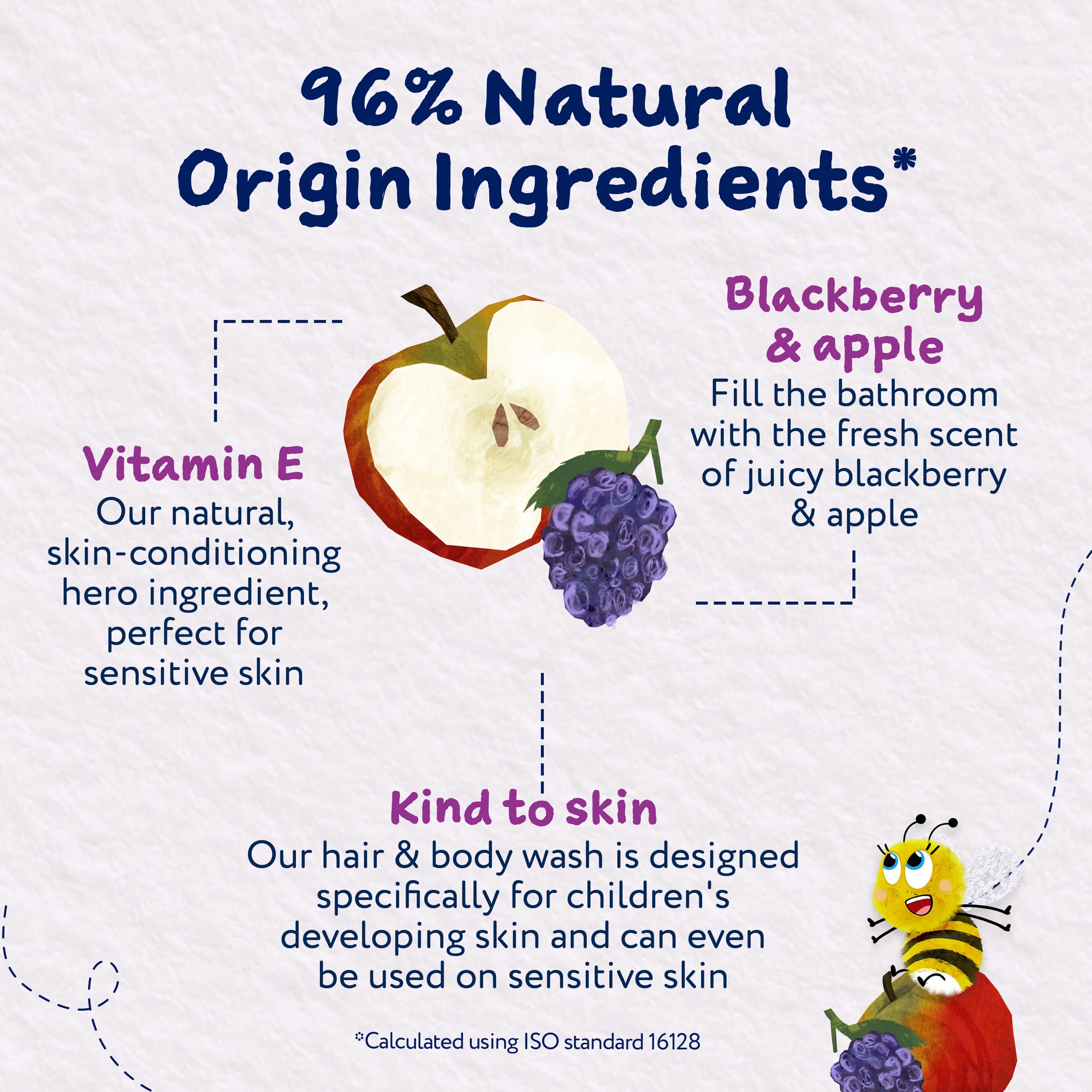 Childs Farm Kids Hair & Body Wash, Blackberry & Apple | Tear-free, Gently Cleanses | Suitable for Dry, Sensitive Skin, 250ml - 5