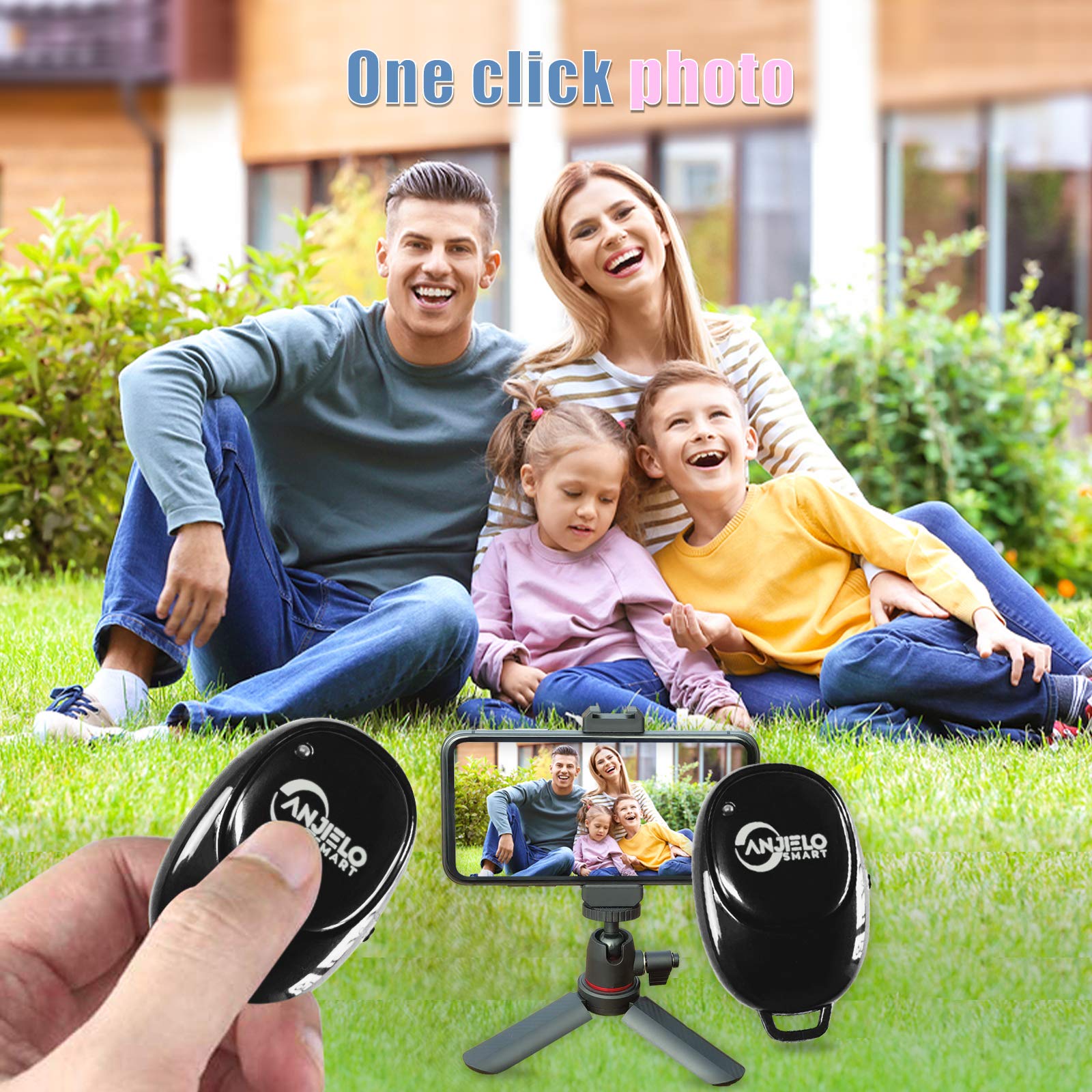Disparador Remoto inalámbrico Bluetooth Selfie Remote Compatible con Todos los Dispositivos iOS y Android