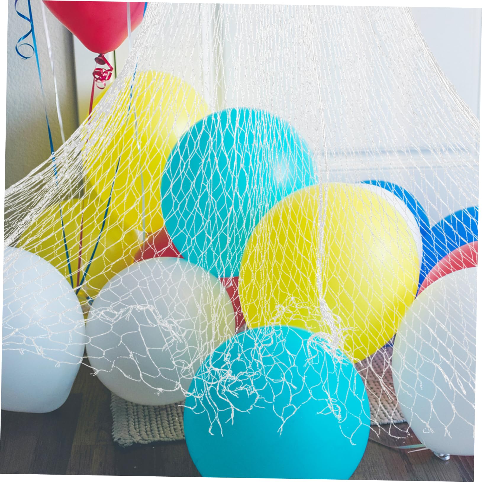 Alipis Kunststoff Ballonabwurfnetz für Große Ballons 500 Stück Weiß mit Ballonschutzfunktion für Party und Halloween Geeignet