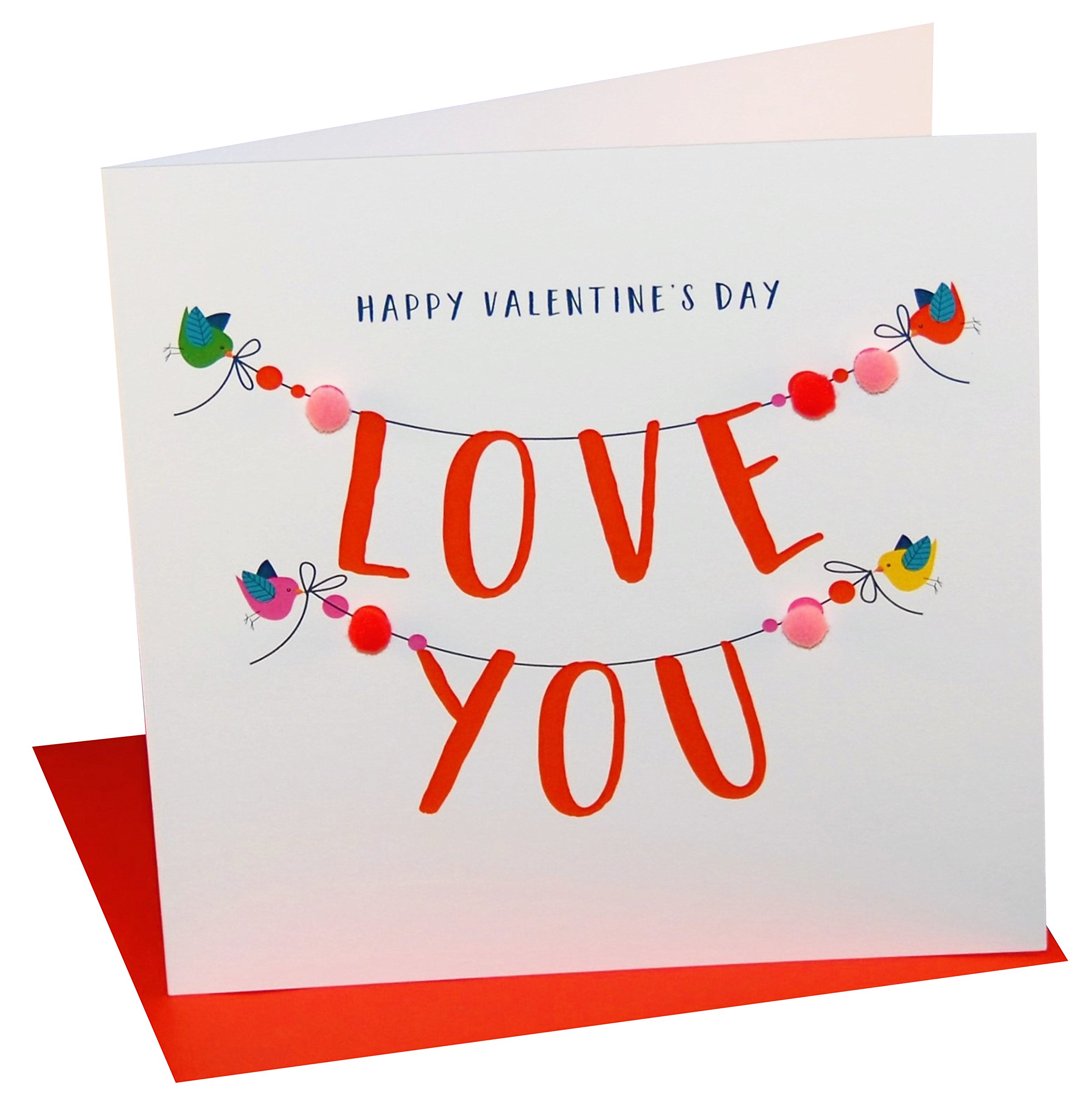 Pom Pom VPO006 "Love You Bunting" Valentine's Day Card