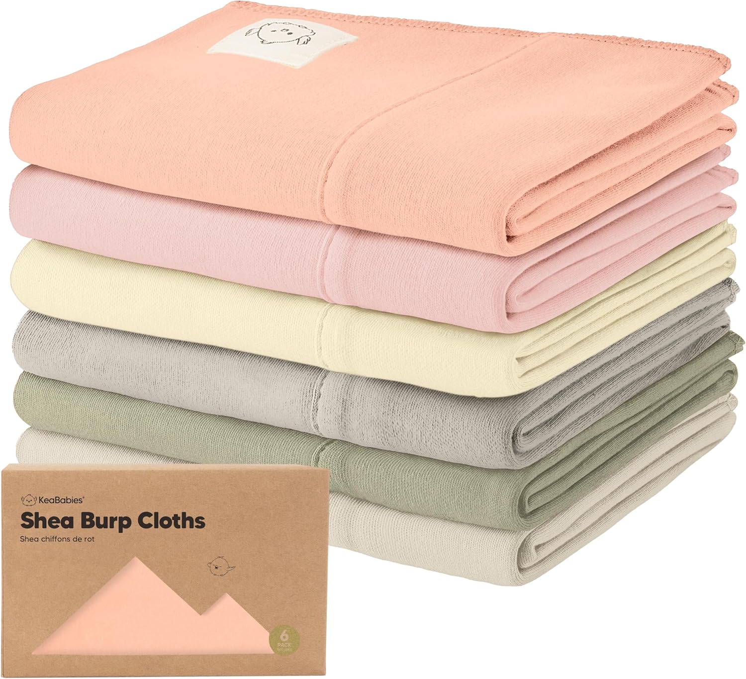 Organic Burp Cloths Baby Girl, Boy 6Pack Large Baby Burp Cloths, Burping Cloths