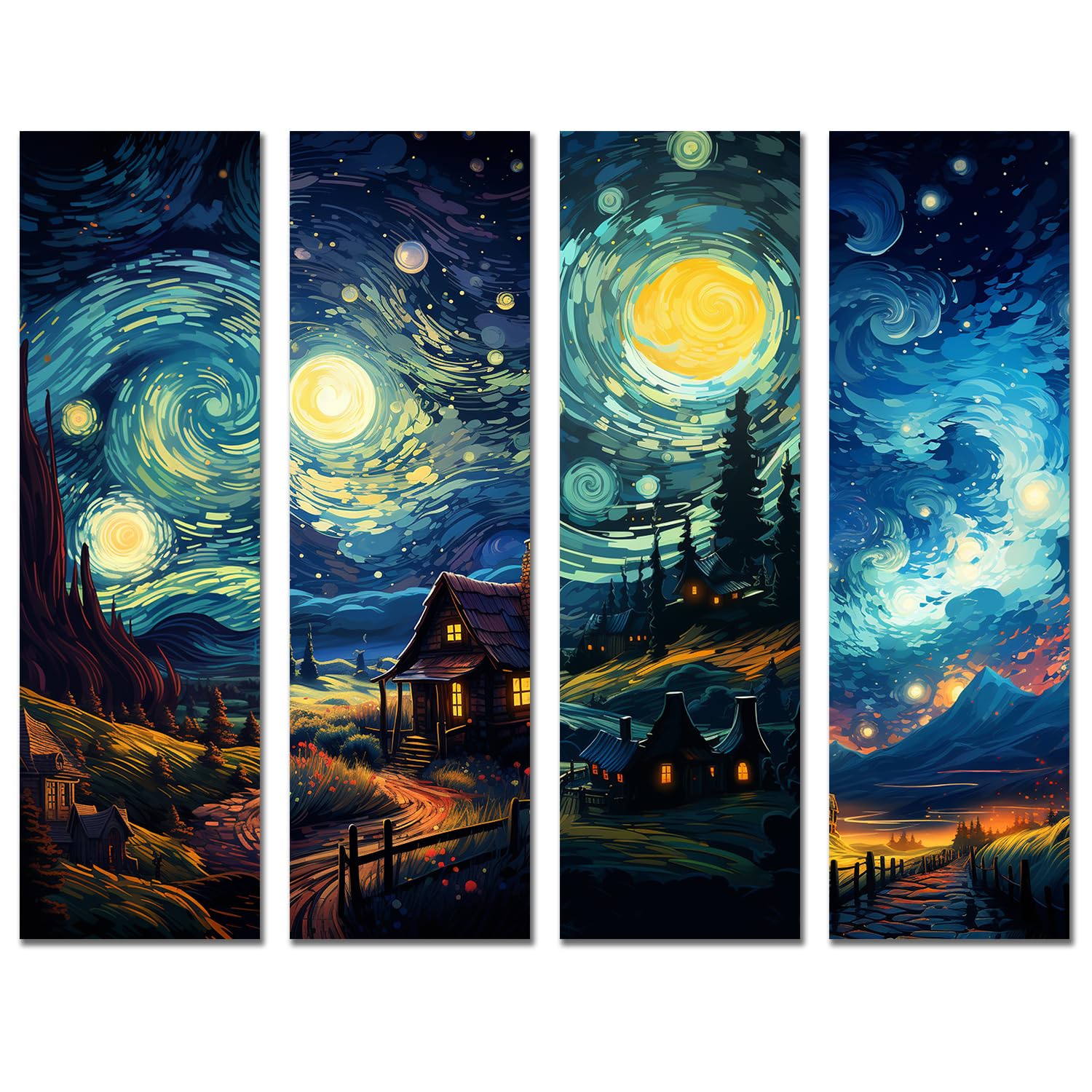 FIT-IN Trends Starry Night Wall Panel D4 – Artistic Van Gogh Inspired Wall Art | Decorative MDF Panel for Living Room, Bedroom and Office | Elegant and Timeless Wall Décor-image-27