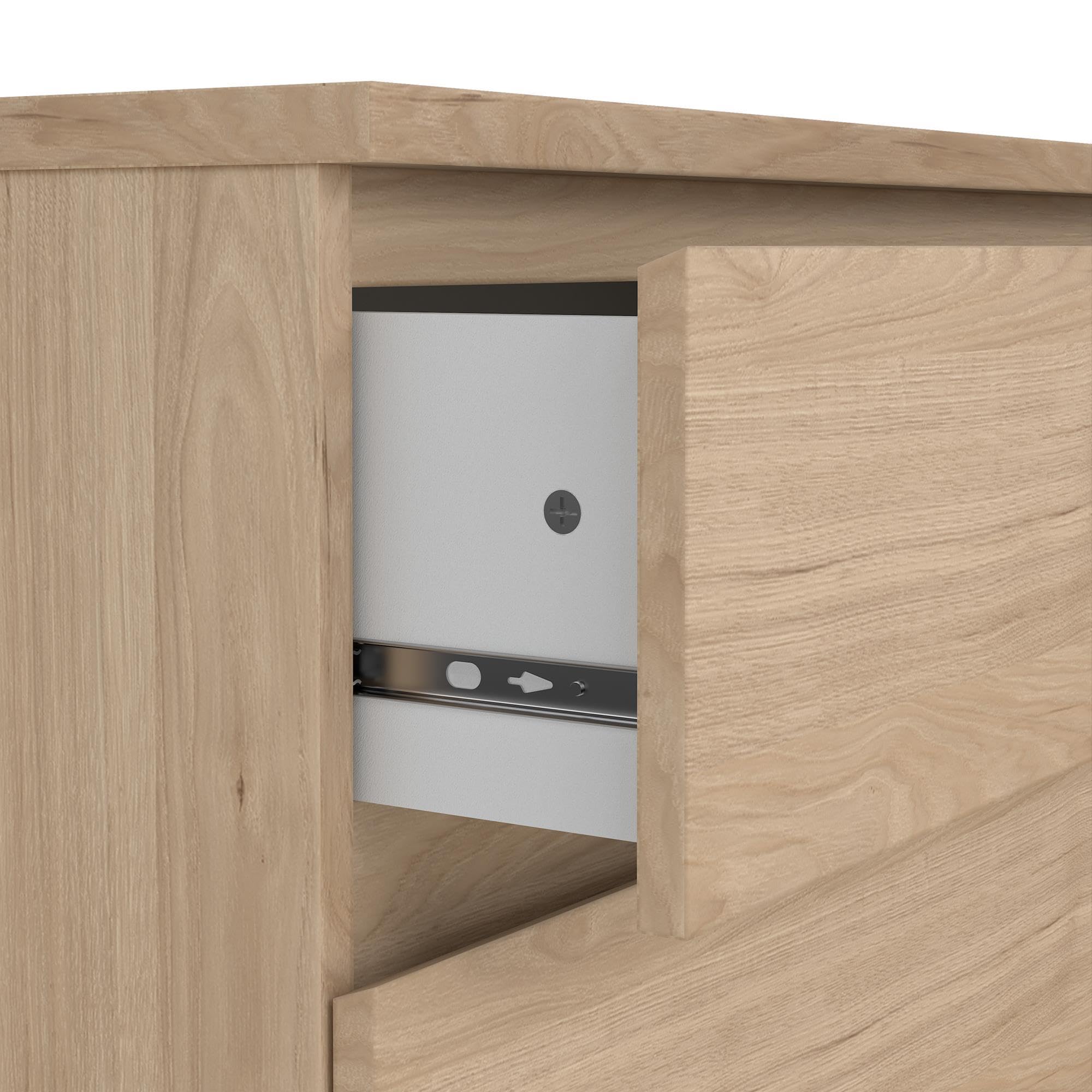 Cómoda, Cajonera Dormitorio SIL Oak con 3 Cajones, Color Jackson Hickory, 77 x 50 x 71 cm