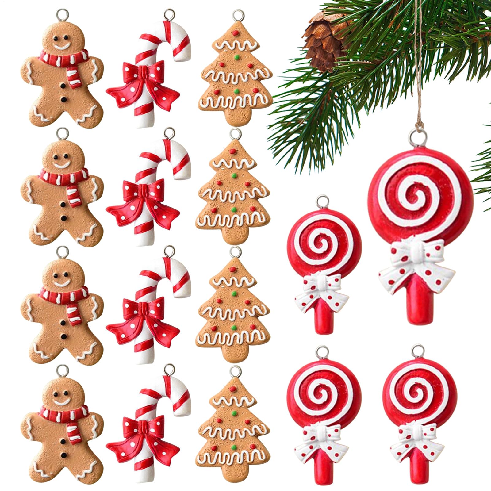 Pendentif de Noël en résine Teksome : décoration créative 3D incassable d'intérieur