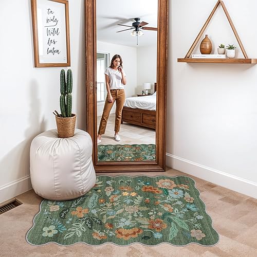 Miniatura 521 de Alfombra lavable para pasillo y de cocina, alfombra de entrada, vintage, suave para el suelo, alfombra antideslizante para interiores, para baño