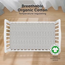 KeaBabies 2-Pack Organic Crib Sheets for Boys, Girls - 52x28 Fitted Crib Mattress Sheet Neutral, Breathable Jersey Cotton Cover for Baby Bed, Toddler Mattress, Soft & Cute Prints (Nordic)