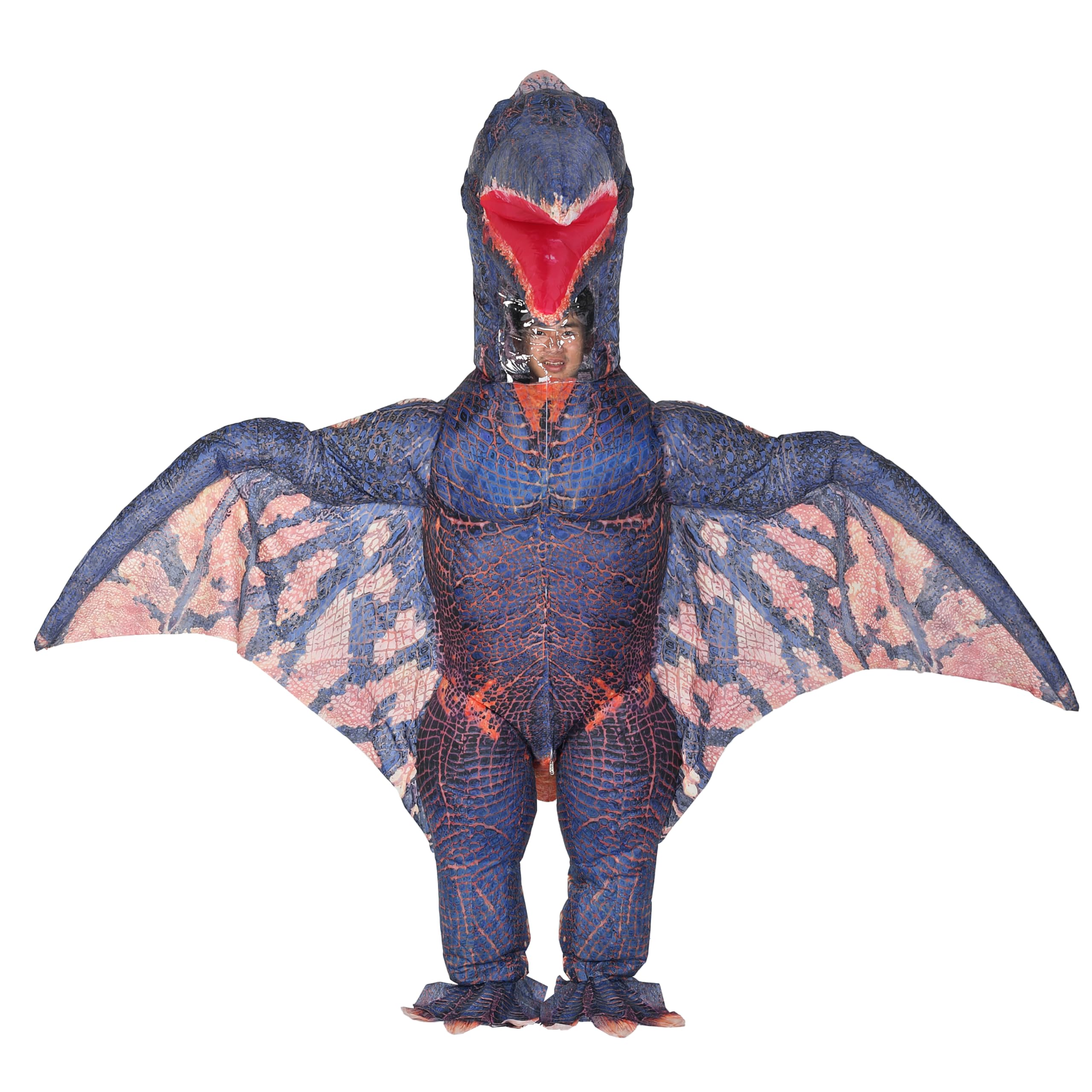 Pterodacty Inflatable Costume,T-rex Costume for Adult,Dinosaur Costume Suitable for Halloween party etc (Purple)