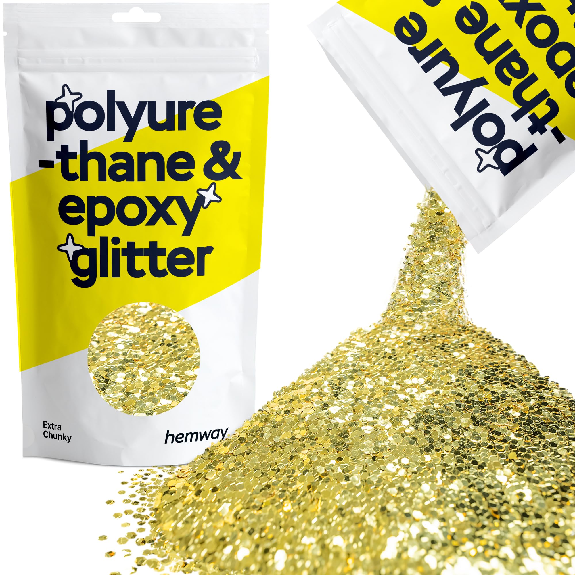 Hemway Resin Glitter Bronze Brown 100g Super Chunky | Polyurethane & Epoxy Glitter for Resin Crafts, Tumblers, Coasters, Floor & Table Art — view 117