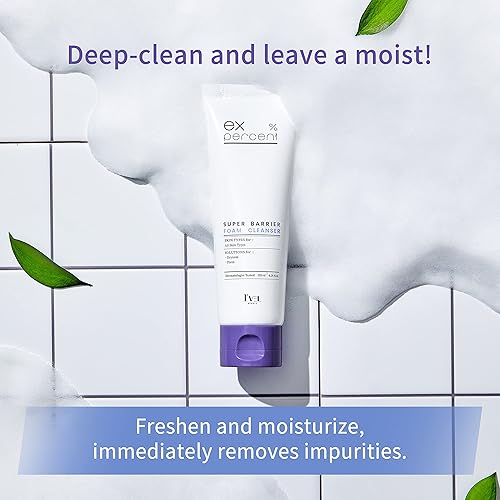 Miniatura 2 de I'VEL Limpiador facial de espuma limpiadora Super Barrier, refrescante para todo tipo de piel, maquillaje y limpieza de piel, limpia suavemente la