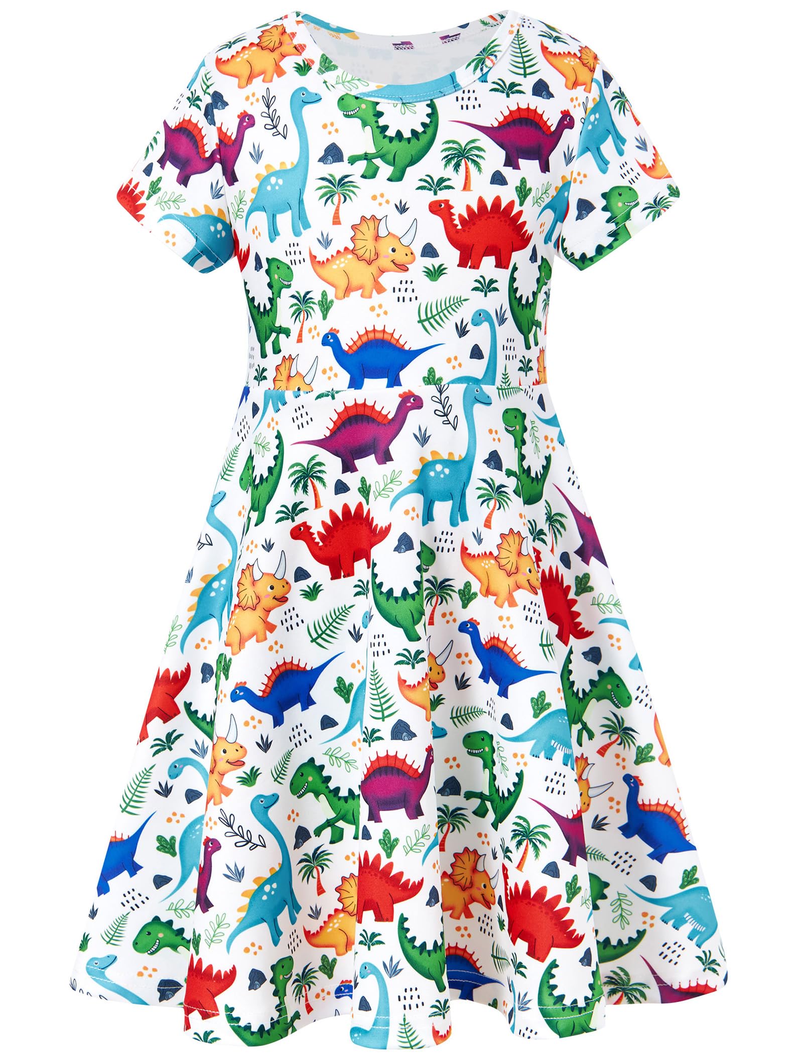 Little Girls Dress Short Sleeve Toddler Summer Sundress 2-9T