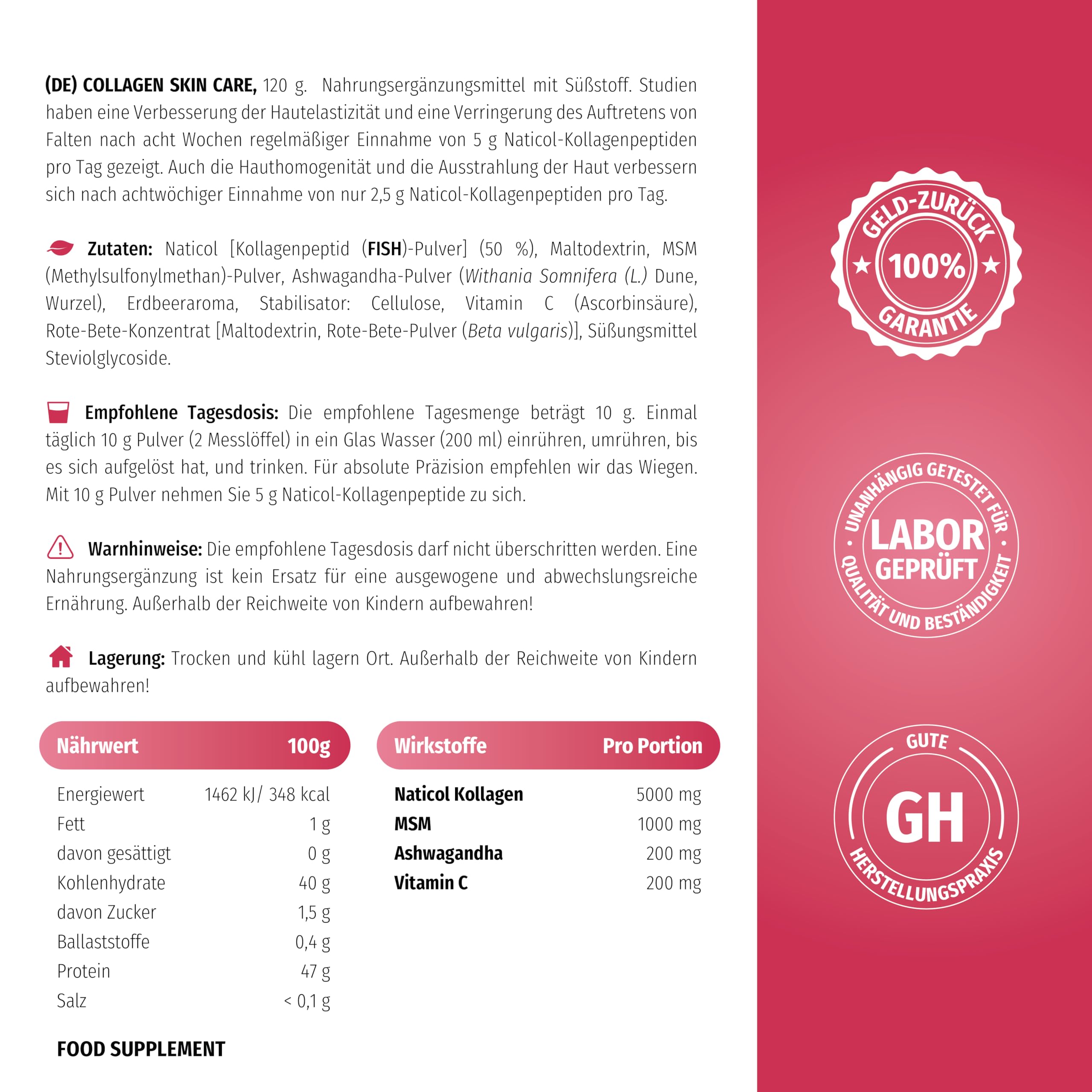 Nature's Finest by Nutrisslim Sie Glänzt Paket - Haut- & Haarpflege mit Kollagen, Biotin & Vitamin C, MSM & Ashwagandha - Für Erwachsene, Fördert gesunde Haut & kräftiges Haar, Sofortige Wirkung